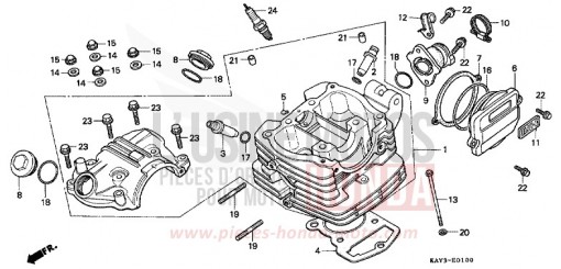 CYLINDER HEAD NX125K de 1989